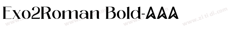Exo2Roman Bold字体转换
